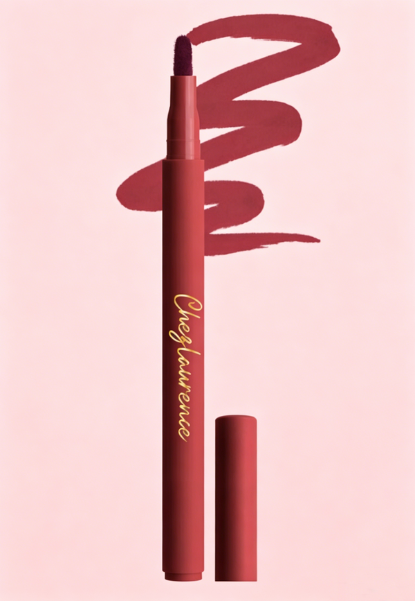 Luxury Waterproof pencil Lip  Stain — Cherry red